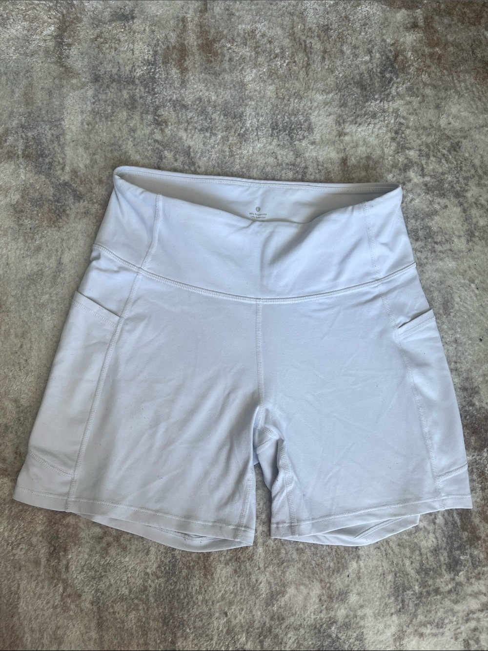 White Women’s High-Waist Active Shorts